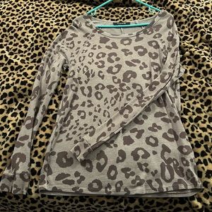 Leopard Print Long Sleeve Forever 21 Top